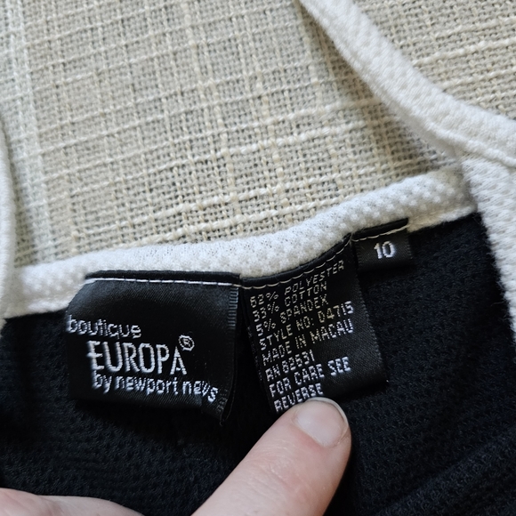 90s Black & White Jumpsuit - Picture 9 of 11